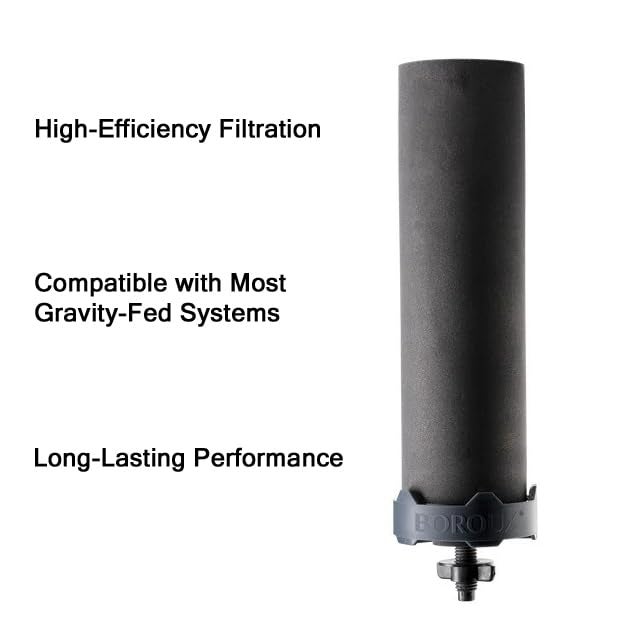 Boroux Black Replacement Water Filter - Replacement for Berkey BB9-2 and Gravity-Fed Water Filter Systems (Set of 2) - Image 2